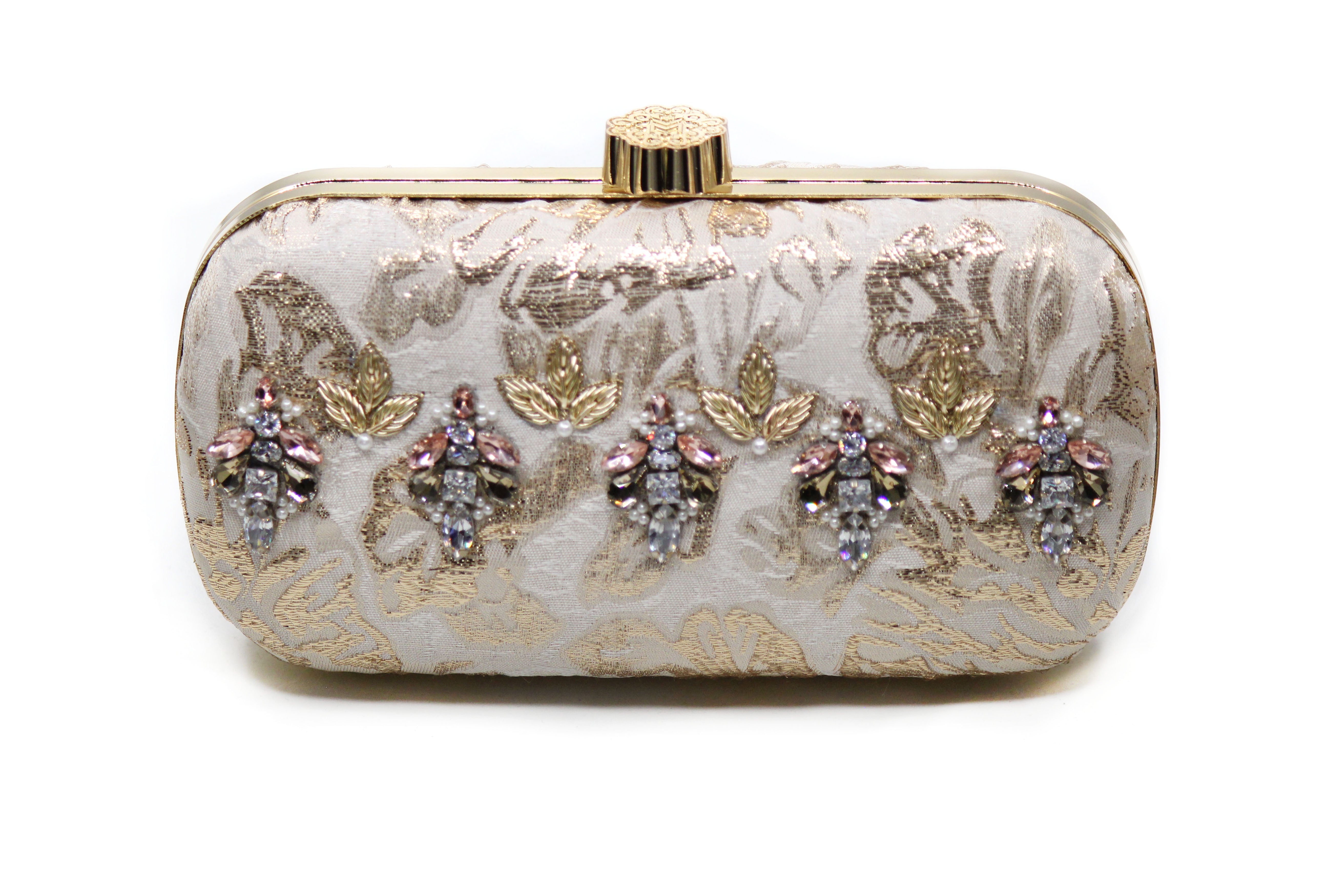 ALINA Gold Brocade - handmade artisan clutches by MINZA